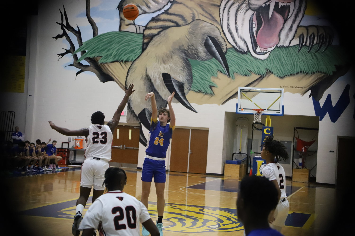 Lexington's Caleb Campbell with the jumper