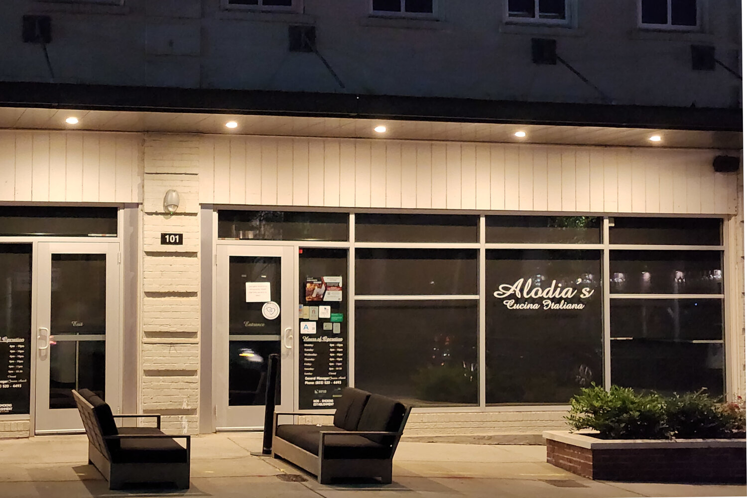 Alodia’s Cucina Italiana sits closed the evening of June 30.