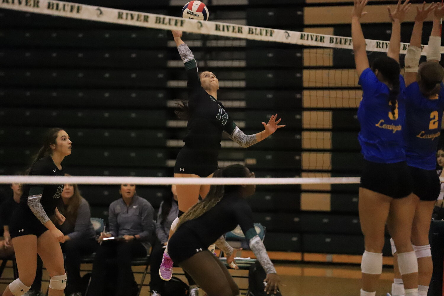 Kylie Wilson tries to get River Bluff back on track during their 3-0 loss at home to Lexington.