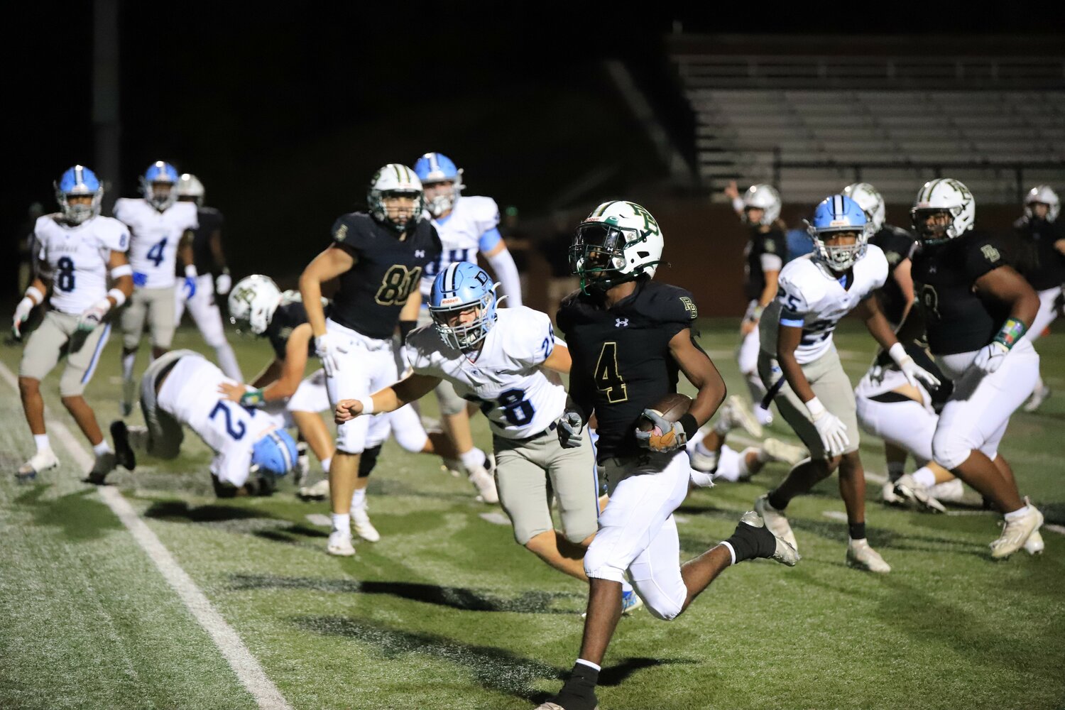 River Bluff running back Toriaun Leaphart rushes in a touchdown to cut the Dorman lead to 21-16 during the third quarter.