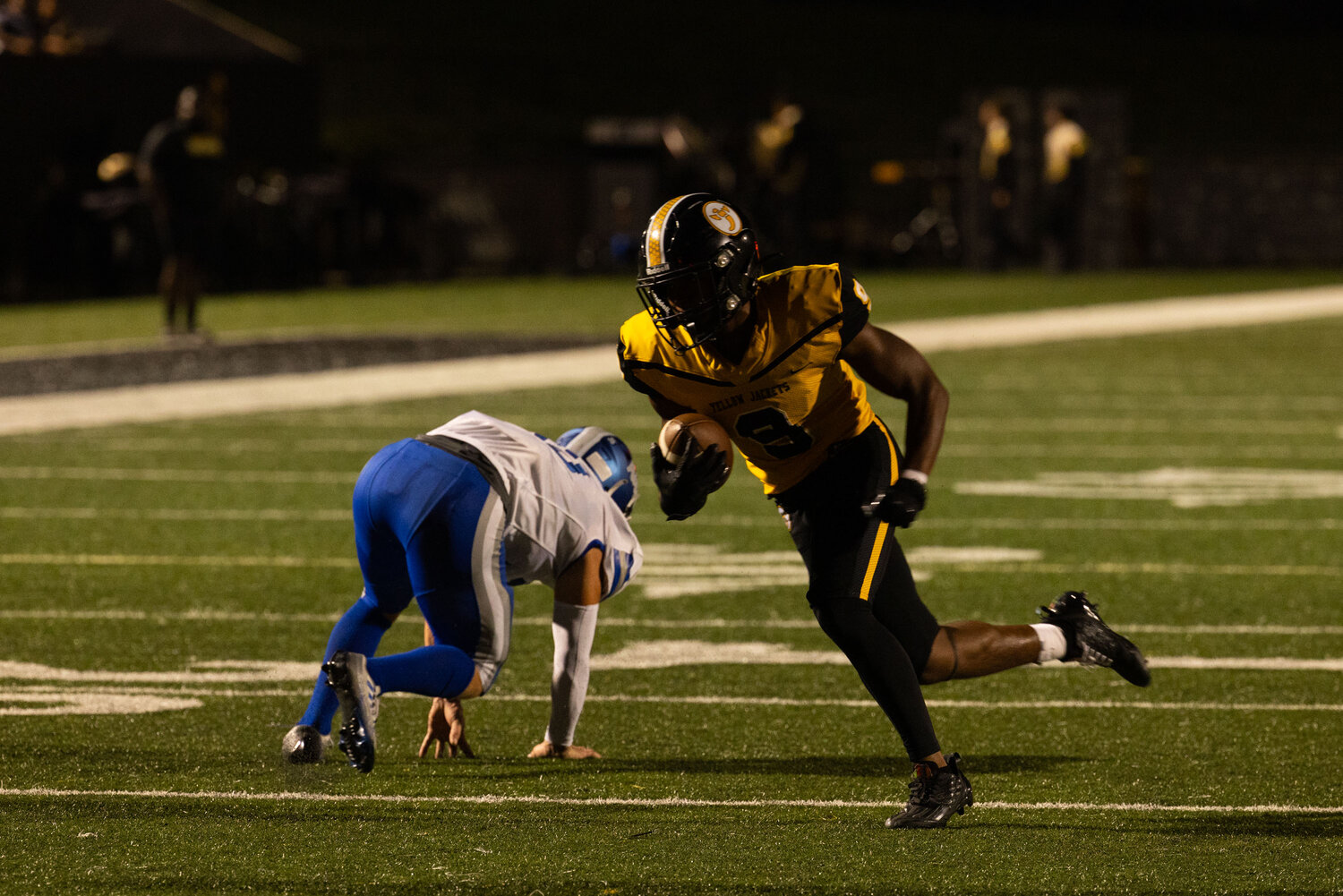 Irmo wide receiver Telvin Smith makes an Airport defender miss during their dominant 54-0 win Sept. 22.