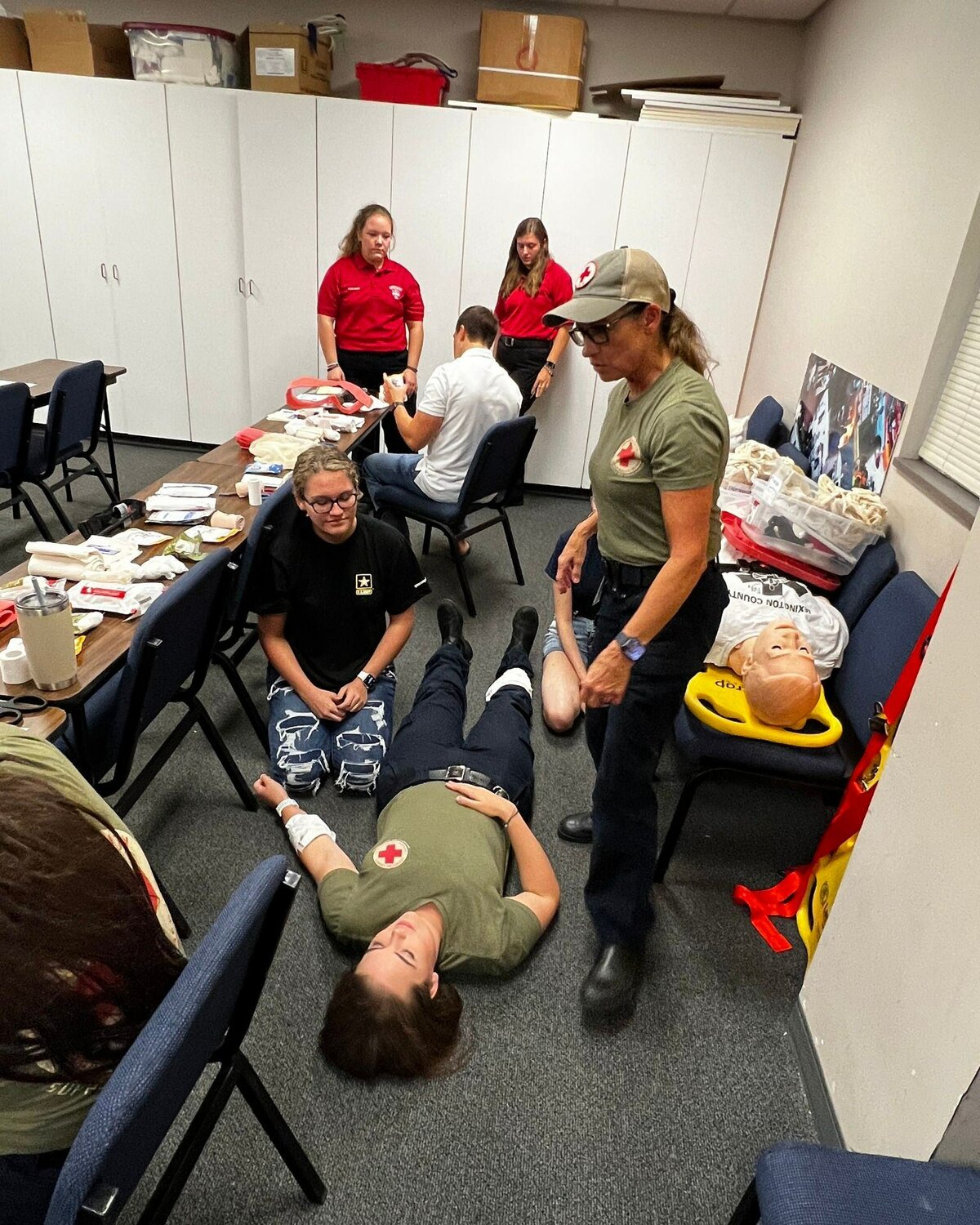 Members of of Lexington County's EMS Explorer program participating in training last year. The program aims to get those 14 to 21 interested in EMS as a potential career.