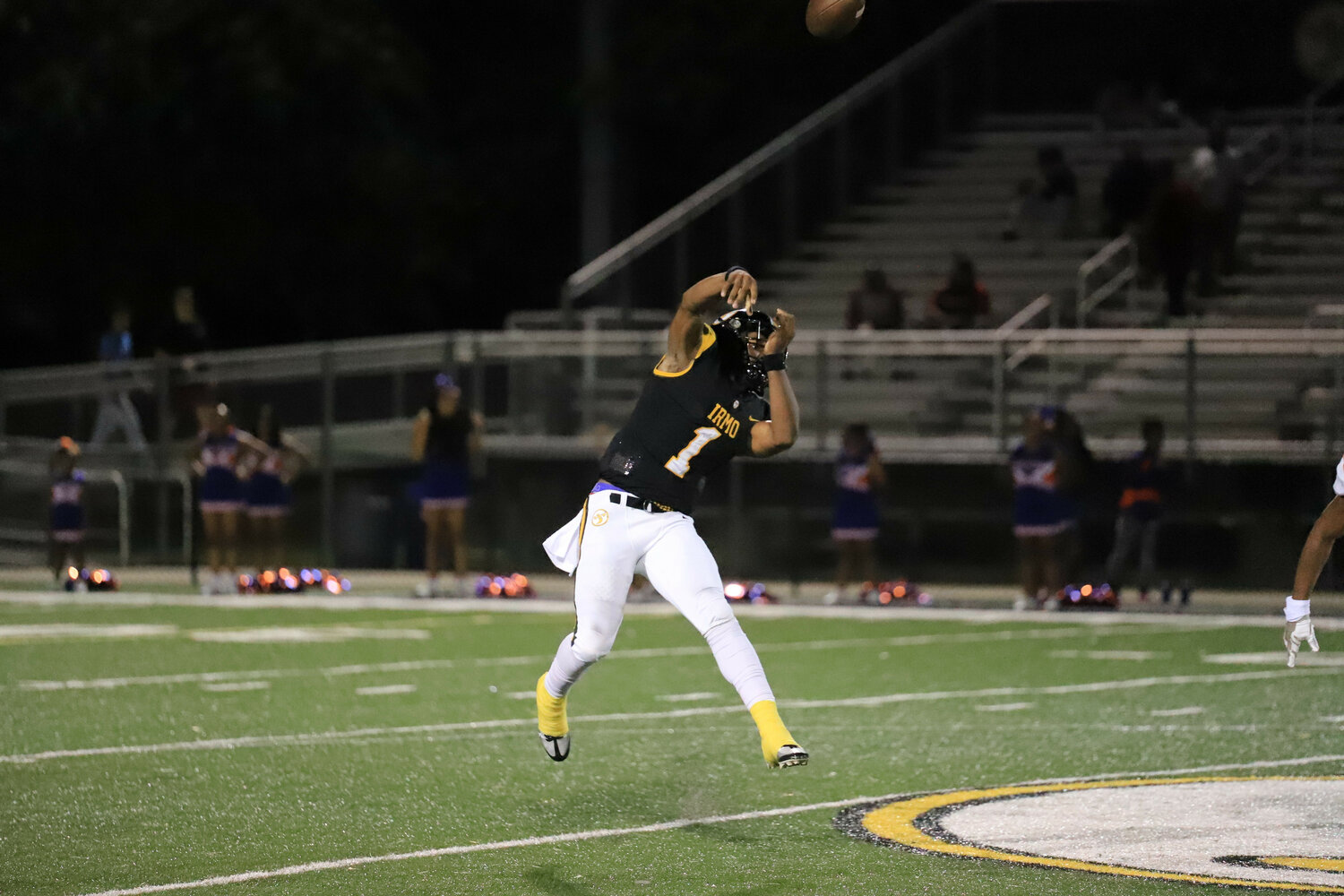 A.J. Brand launches one of his two touchdown passes as he outplayed highly touted Richland Northeast QB and NC State commit Will Wilson in Irmo's dominant 63-8 win.