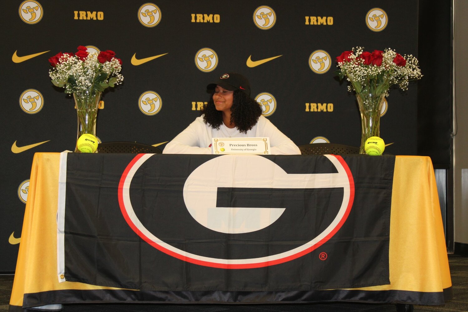 Irmo's Precious Bross signed her letter of intent to play volleyball at the University of Georgia Nov. 8.