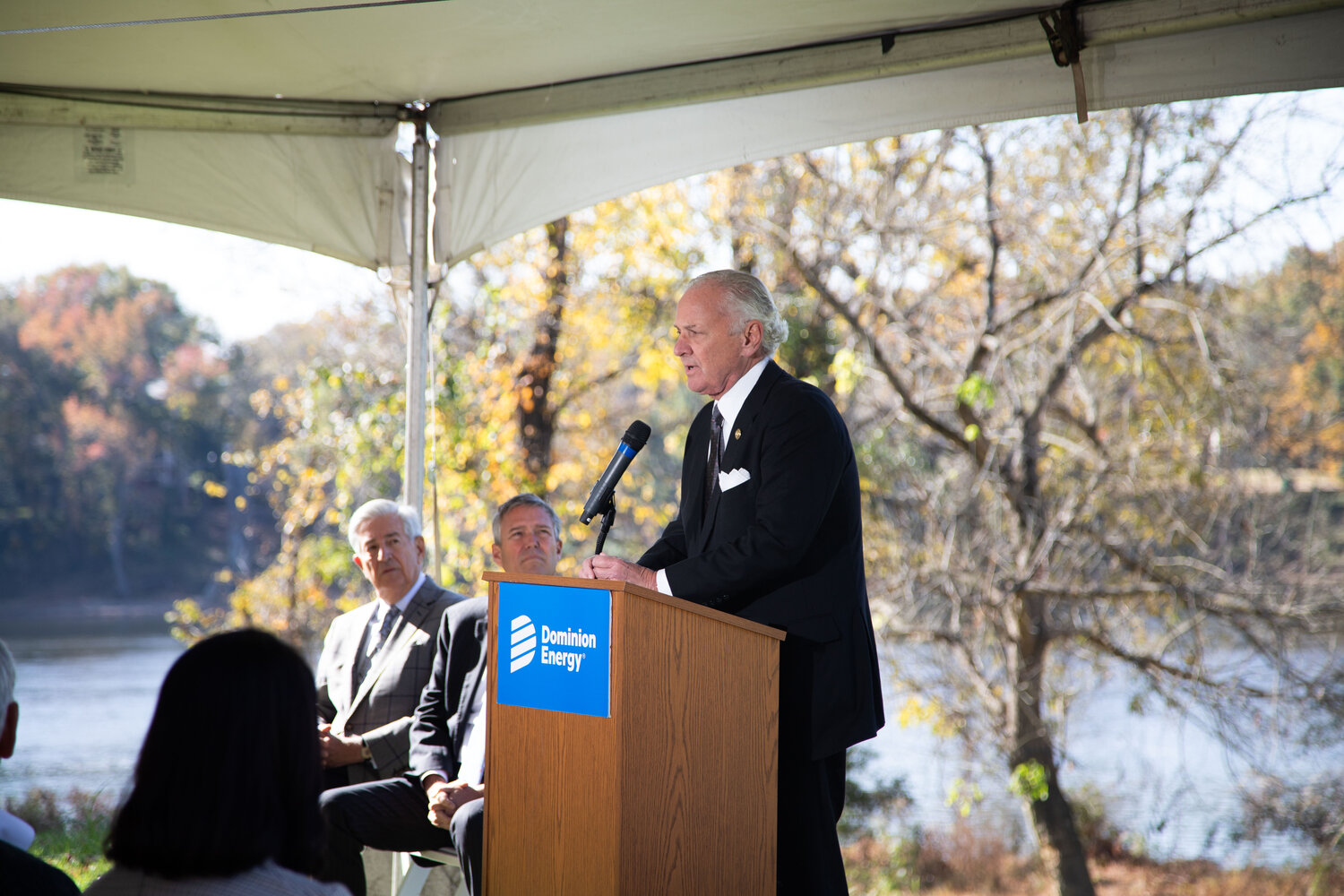 Gov. Henry McMaster spoke at a Nov. 13 event marking the completion of coal tar clean-up operations in the Congaree River.