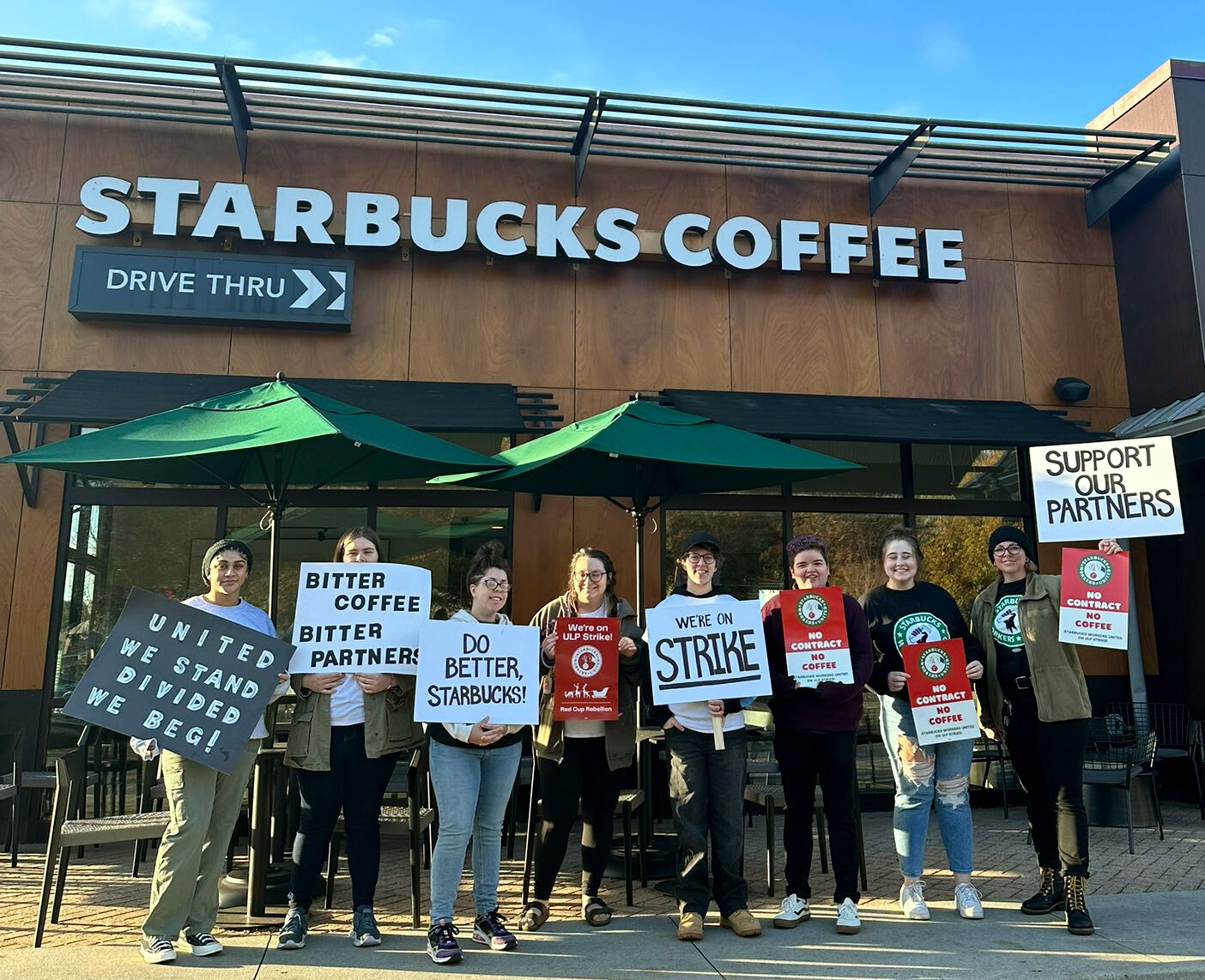 Workers at a Lexington Starbucks went on strike Nov. 16.
