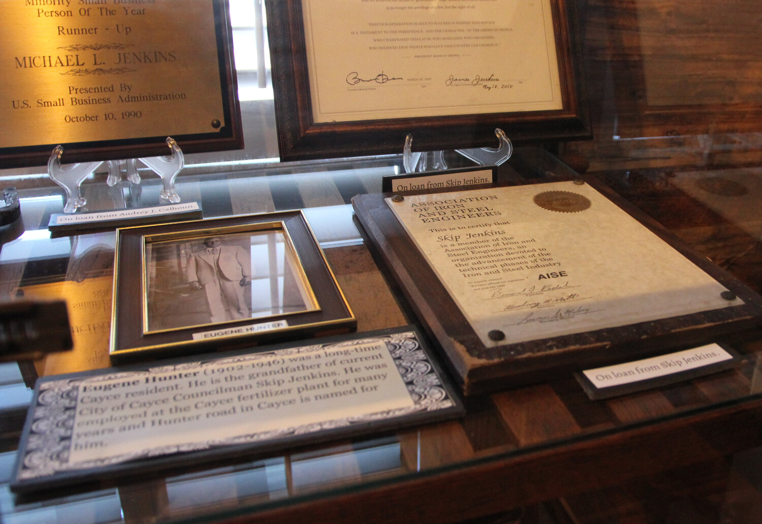 The Cayce Historical Museum’s “African American Legends of Cayce” exhibit includes various items contributed by the community.