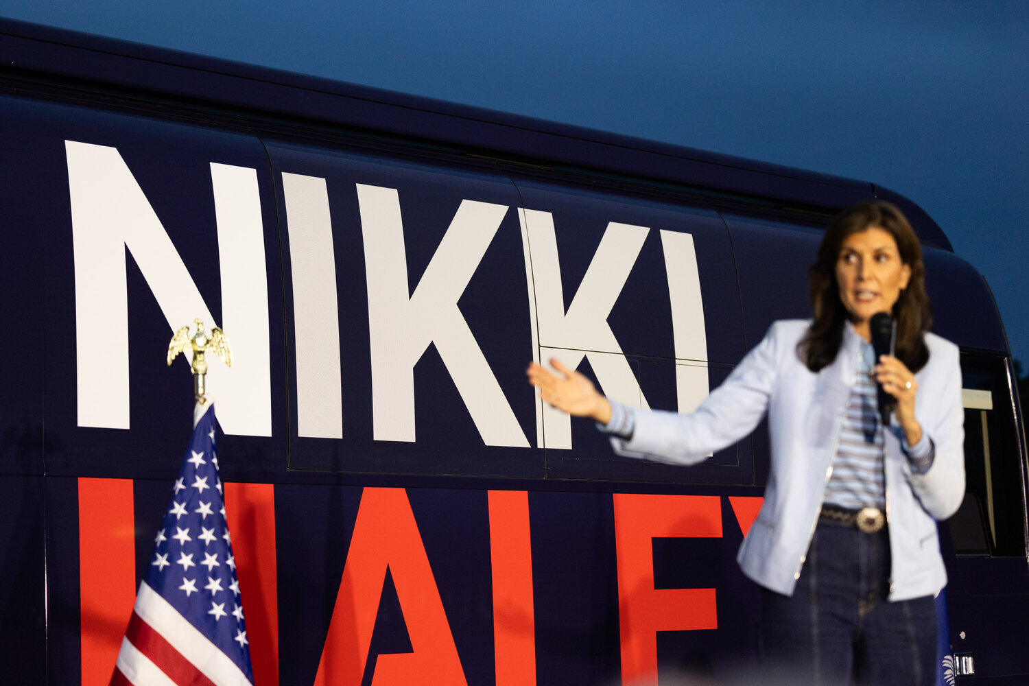 Nikki Haley brought her presidential campaign bus tour to Gilbert Feb. 10 to make her pitch to Lexington County voters.