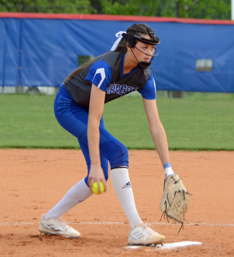 Freshman Ella Chilton turned in a strong performance in the circle in Wednesday night&rsquo;s 11-1 win over Rockvale in the regular season finale at the Field of Dreams in Chapel Hill.