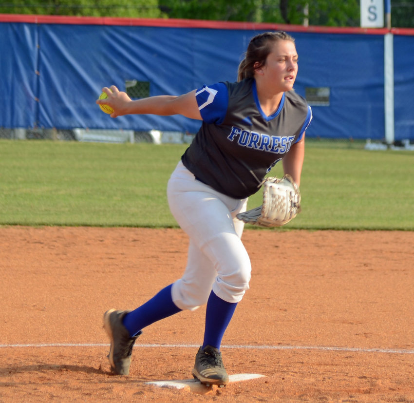 Forrest junior Julie Williams picked up a complete game win the circle for the Lady Rockets, who defeated Loretto 4-3 in the loser&rsquo;s bracket final Saturday morning at the Spring Fling XIX in Murfreesboro.