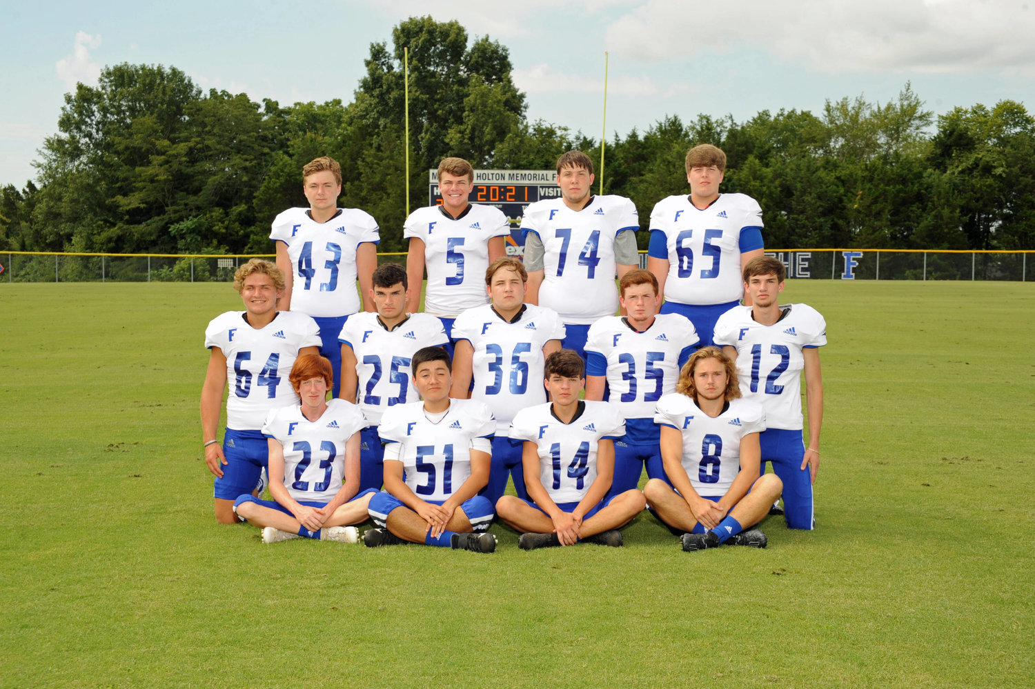 The 2020 Forrest seniors front row from left are, Layne Bowman, Jonathon Monreal, Carson Baker, and Hunter Pendley. Middle row from left are, Noah Hill, Aden Freeman, Jordan Voss, Joseph Whittaker, and Cole Perryman. Back row from left are, Boston Follis, Max Kirby, Bridger Blue, and Reese Thrasher.