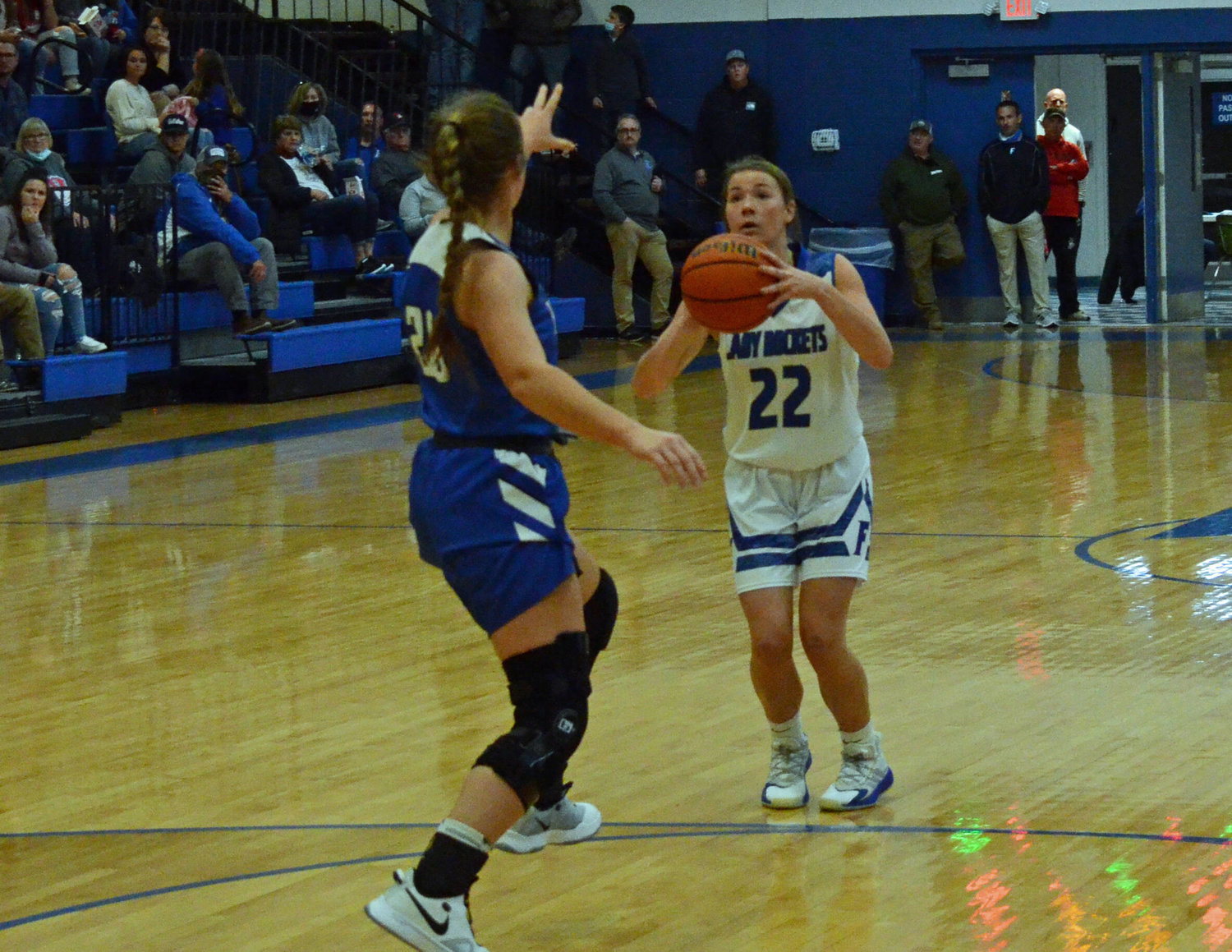 Addison Bunty scored a team-high 12 points and had a pair of three-pointers in the season opener for the Lady Rockets.