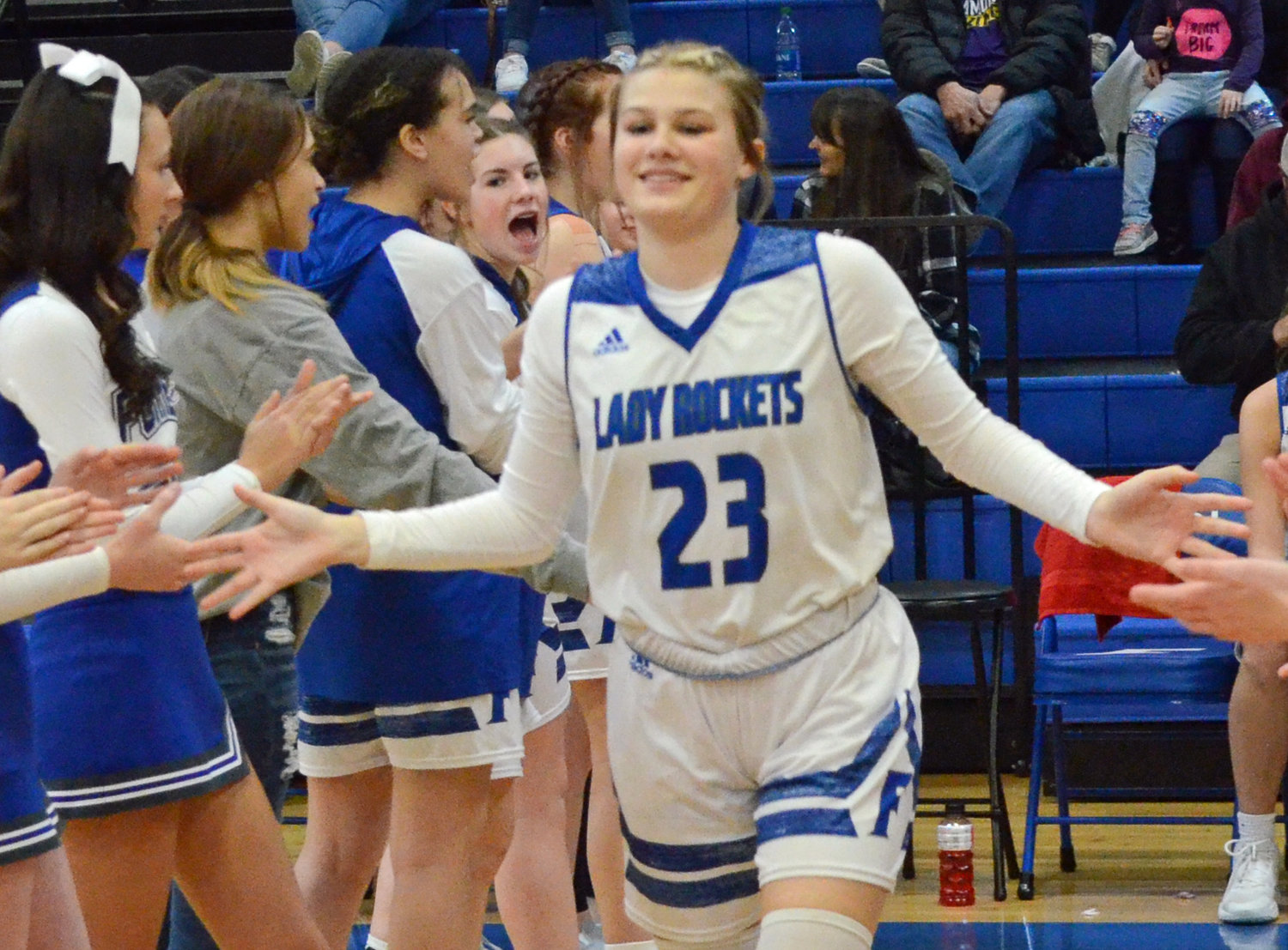 Freshman Kinslee Inlow led the Lady Rockets in scoring with 15 points, including four 3-pointers.