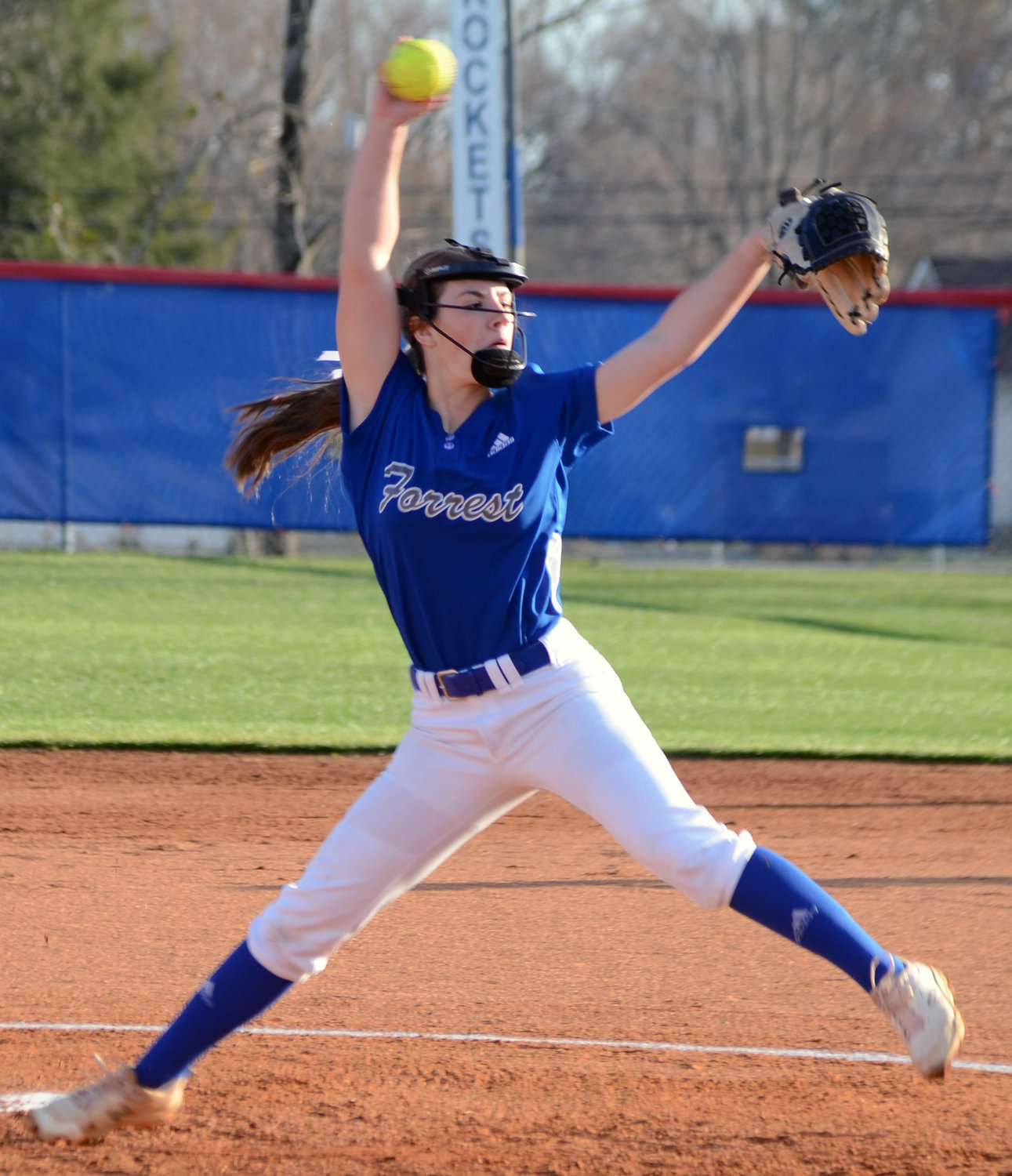 Freshman Emory Hall picked up the win in the circle for the Lady Rockets.