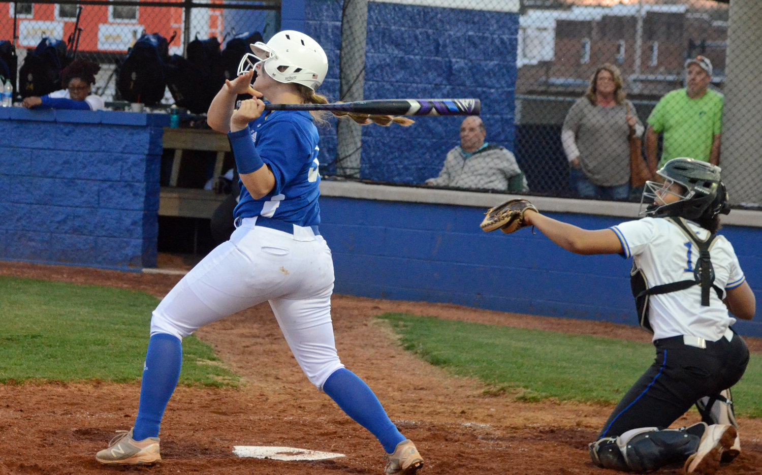 Forrest sophomore Sarah King belts a grand slam home run in the bottom of the fourth inning for the Lady Rockets, who beat Shelbyville 16-2 in a five-inning run-rule win at the Field of Dreams in Chapel Hill Thursday night.