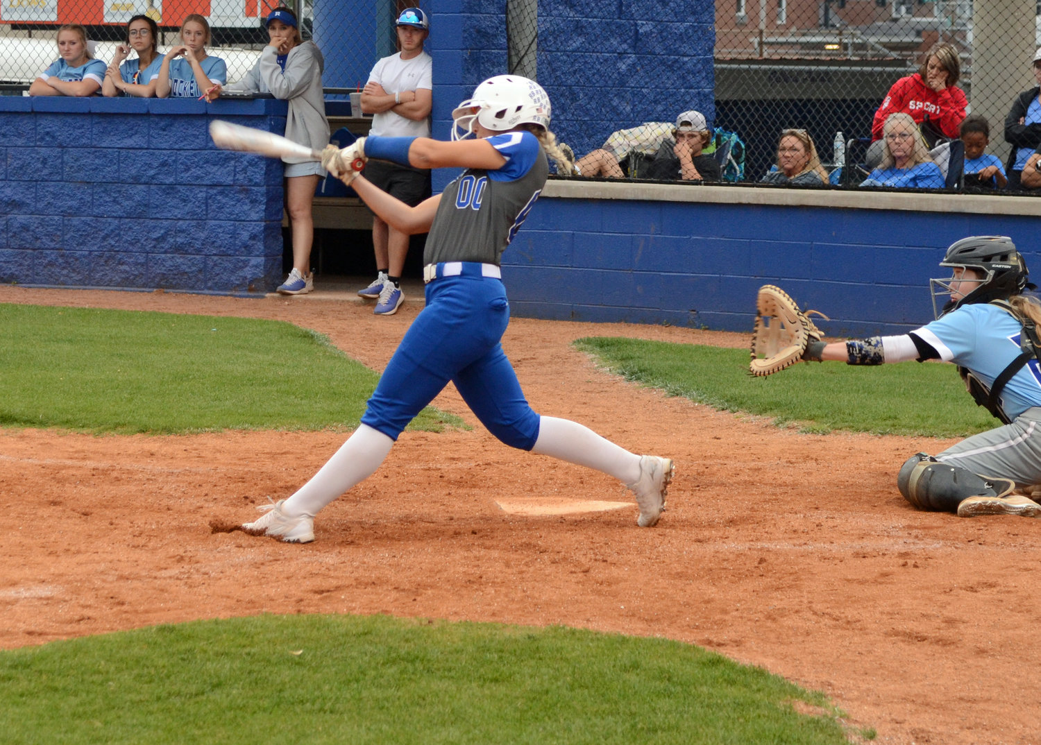 Abby Ferguson rips a bases loaded double to break the game wide open in the bottom of the fourth inning.