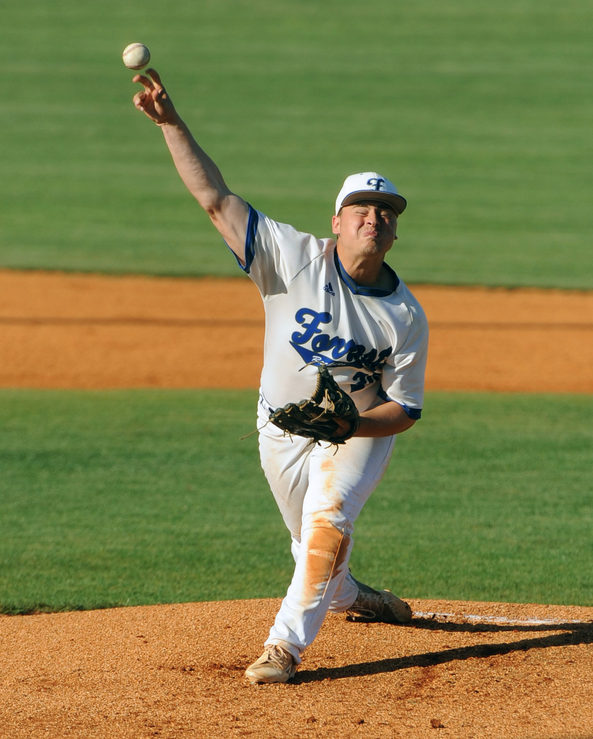 Forrest starter Riley Durbin was dominant in his outing against Stratford, striking out eight in three innings pitched.