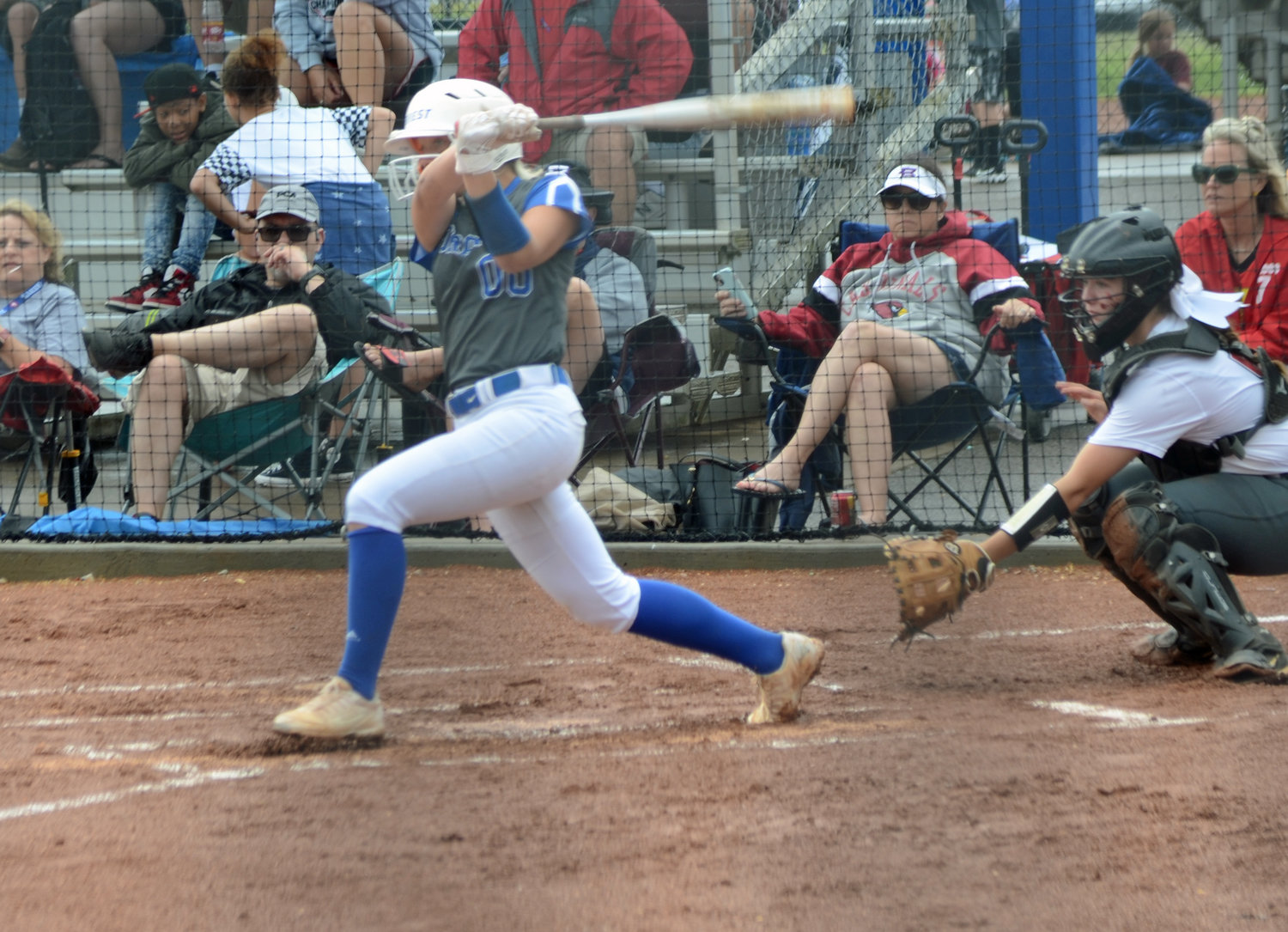 Abby Ferguson swung a hot bat versus the Lady Cardinals with three hits and five RBIs.