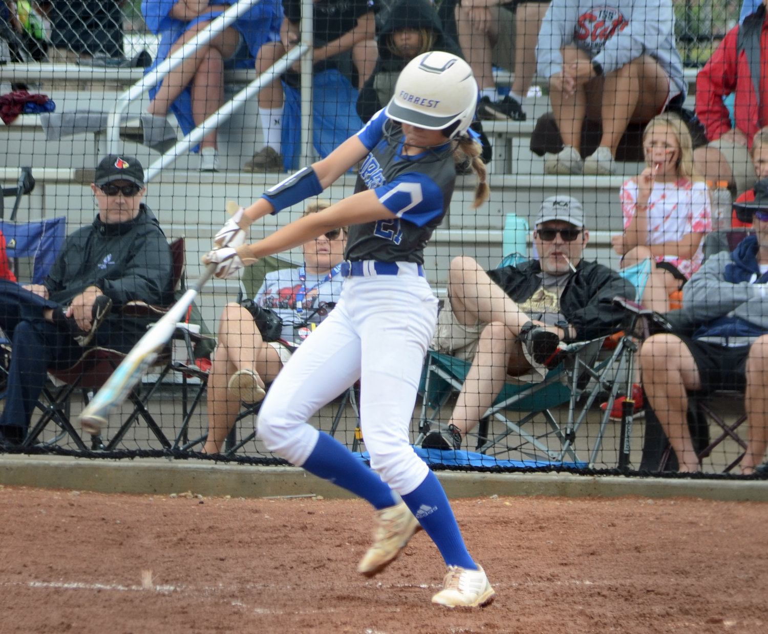 Maggie Daughrity had two hits, drove home one run, scored a run, and stole base.
