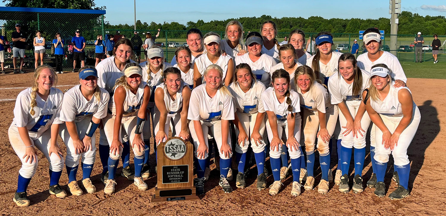The 2022 Class 2A state runnerup Forrest Lady Rockets finished the season with a 30-12 record, an undefeated district record and captured both the District 7AA Tournament and Region 4AA titles.