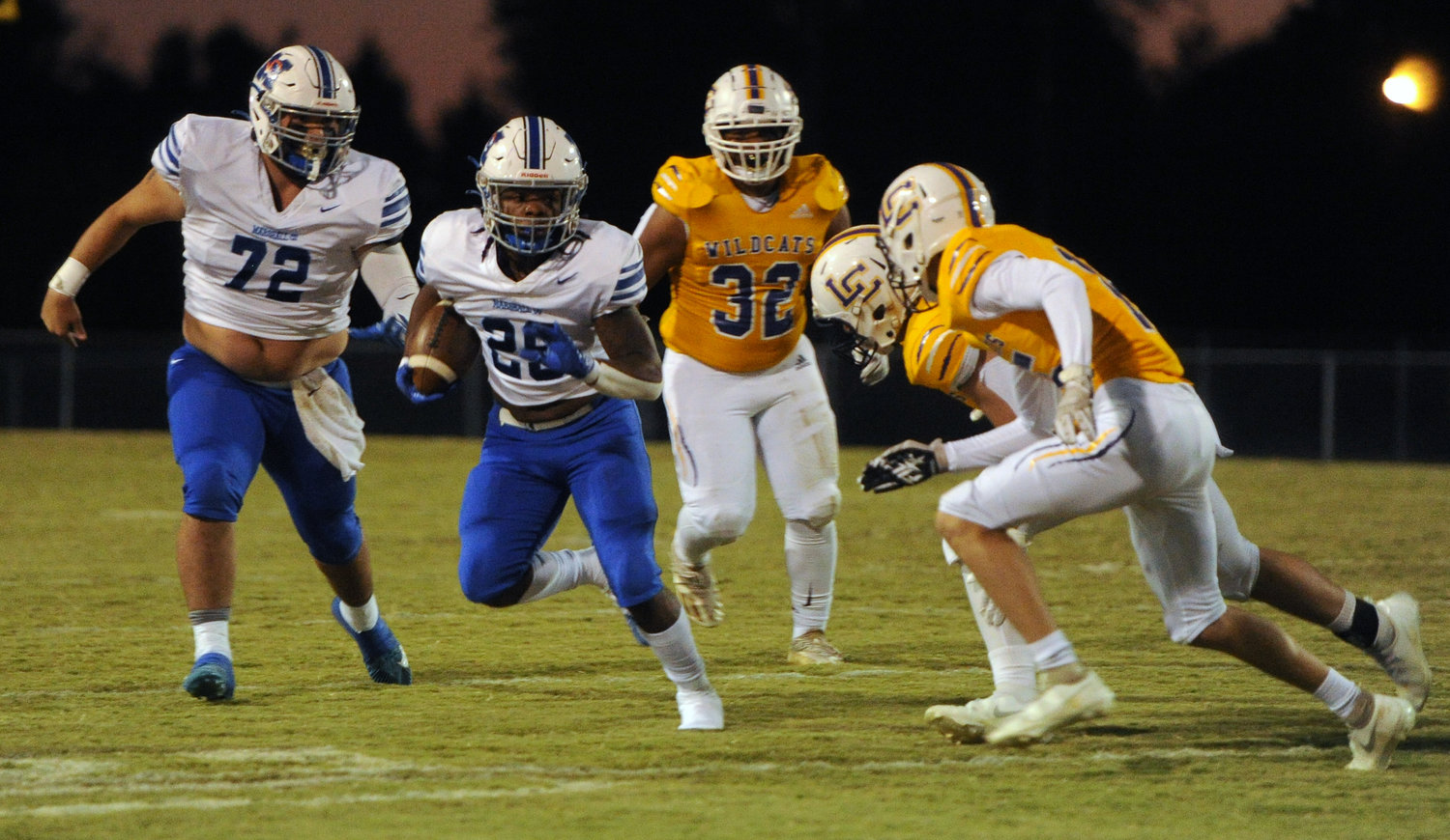 Demari Braden ran for 63 yards and a pair of touchdowns against Lawrence County on Thursday night.