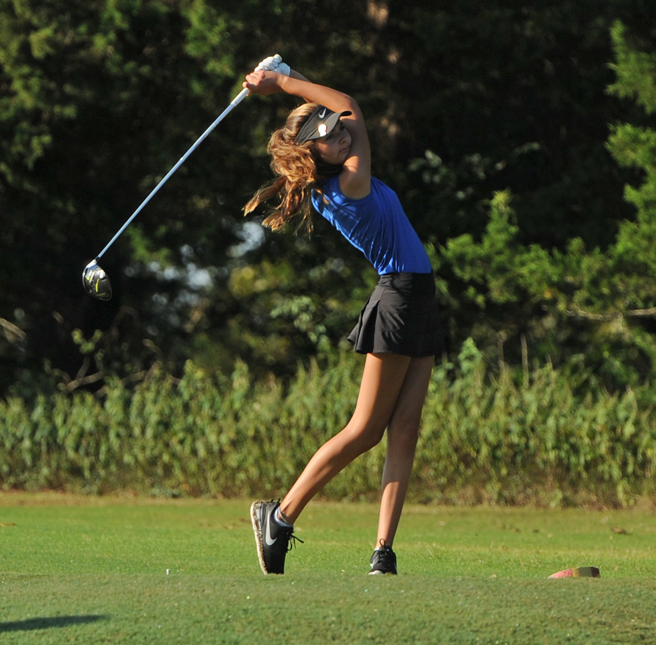 Maggie Browning shot a 182 to finish 23rd overall in the Class A state girls golf tournament.