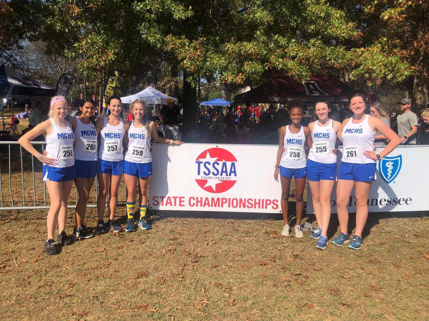 The Marshall County Tigerette cross country team competed in the Class A-AA state cross country meet last week at Sanders Ferry Park.