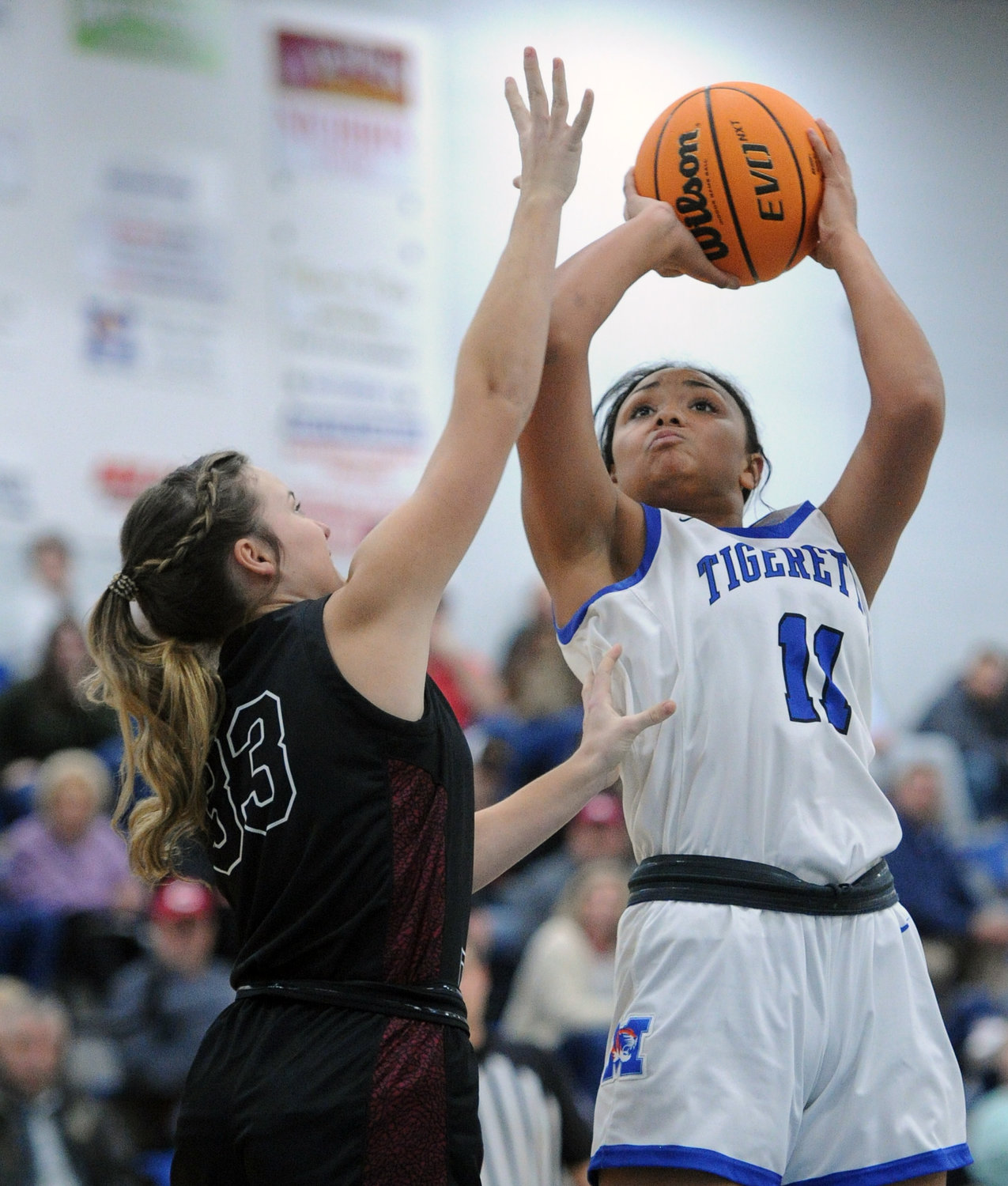 Demiyah Blackman goes up for two against Cornersville.