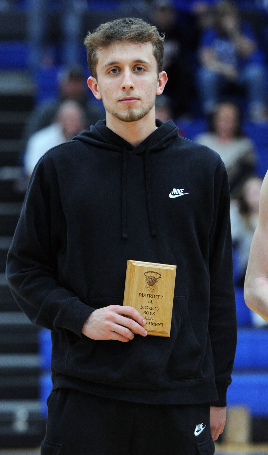For his efforts in the District 7-AA tournament, Bray McCown was named to the All-Tournament team.