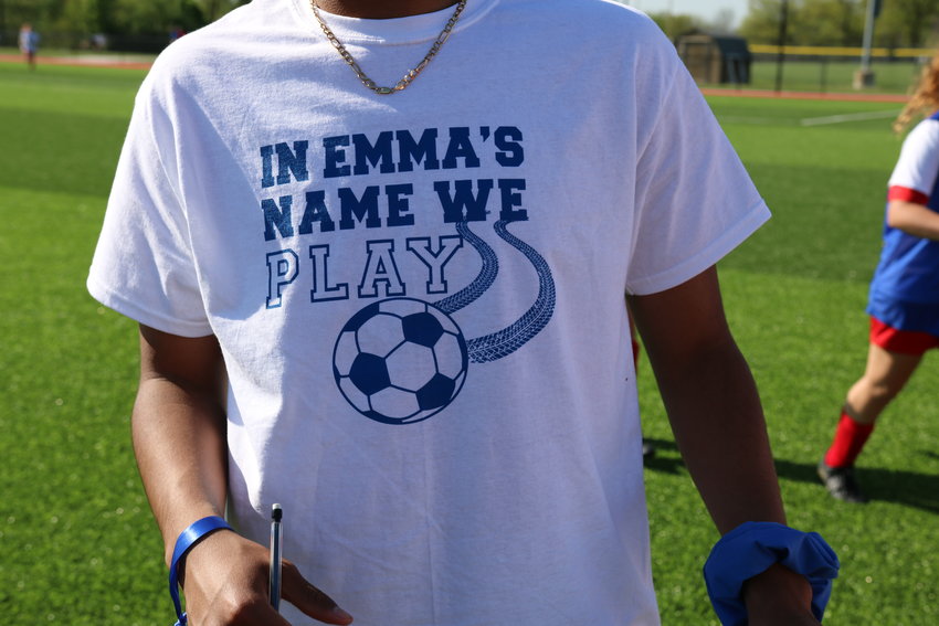 The Azdell family has established a scholarship in Emma's honor. The soccer team held t-shirt sales that raised more than $1,500 for the Emma Azdell Scholarship Fund. [Dave Faries]