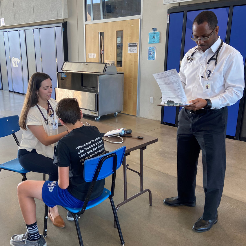 Free high school physicals were offered by Noble Health Foundation. [Submitted Photo]