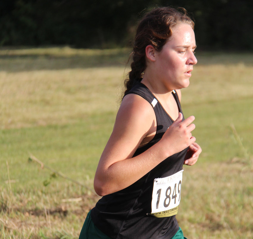 North Callaway junior Pressley Schmauch runs in an earlier meet this season. Schmauch finished 15th to earn a medal Saturday at the Linn Invitational.