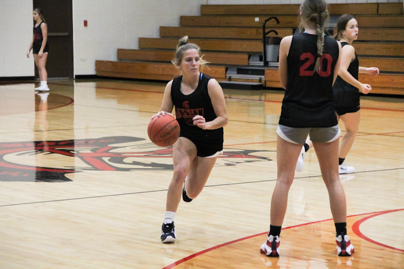 Community R-6 senior Sarah Angel will once again have an important role for the Lady Trojans this season as the point guard and is a reigning first-team all-conference along with senior Olivia Kuda.