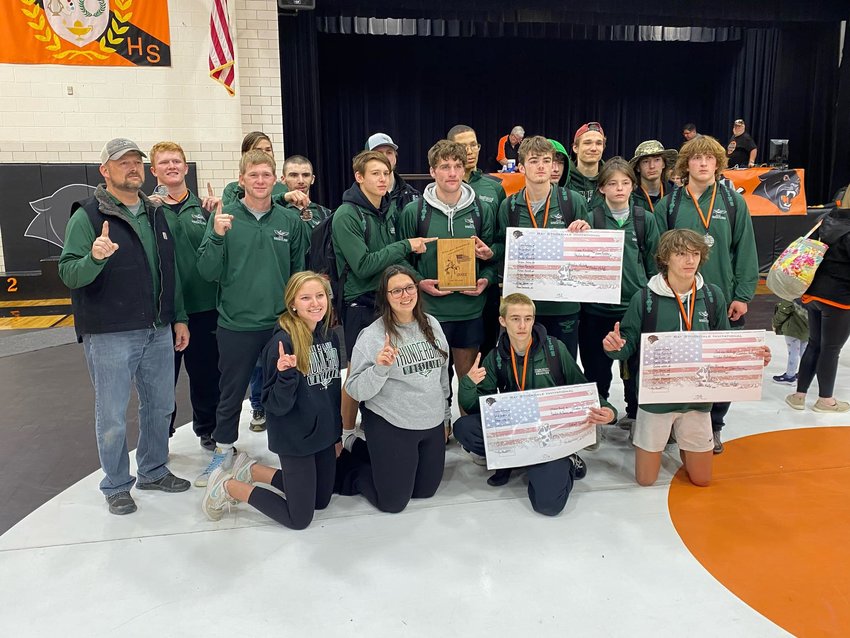 The North Callaway wrestling team won the Ray Stockdale Invitational in Knob Noster for the second straight year. The Thunderbirds finished with nine medalists, including three first-place finishes.