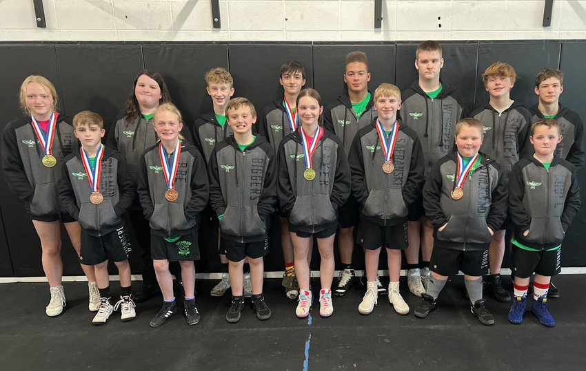 The Thunderbird Wrestling Club sent a record 15 kids to the youth state competition last month, with several earning medals.