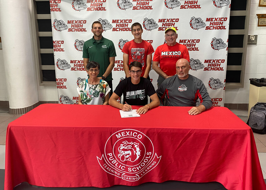 Mexico senior Morgan Grubb signed with William Woods track and field earlier this month and was joined by his family and coaches at Mexico Sports Complex. He expects to be a multi-event athlete with the Owls.