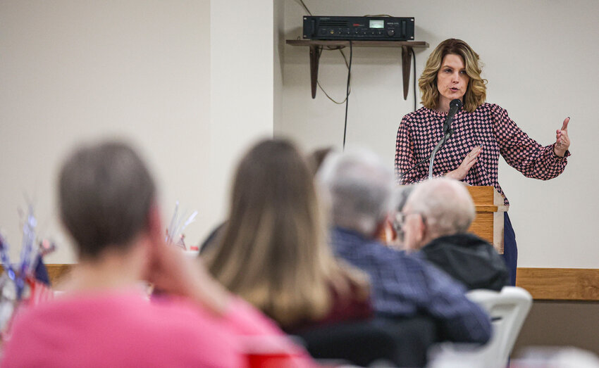 Audrain County Associate Commissioner Leslie Meyer spoke at the annual Audrain County Missouri Farm Bureau’s dinner about the challenges the county is facing.