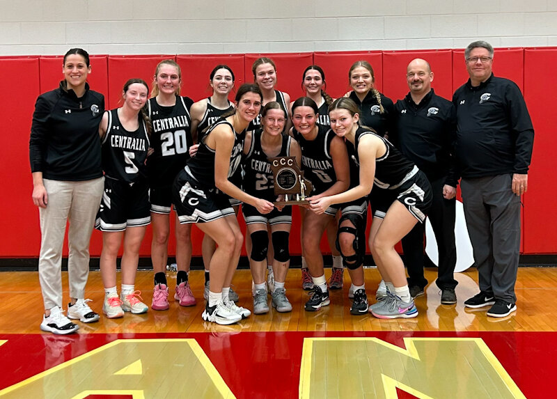 The Centralia Lady Panthers had more reason to celebrate after Saturday's 50-15 win at Clarence Cannon Conference foe Clark County as it also meant they clinched their first outright conference title since 1978.