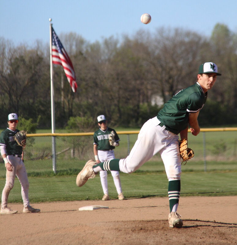 North Callaway junior Sam Pezold didn't allow a hit on Friday against Clopton in Clarksville, continuing the Thunderbirds' dominance in Eastern Missouri Conference play.