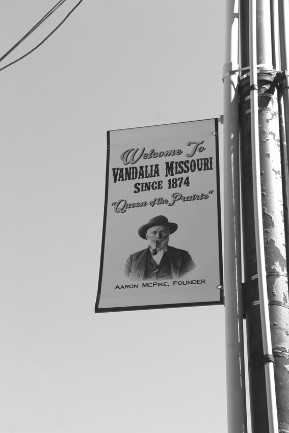 Vandalia is decked out in sesquicentennial banners.