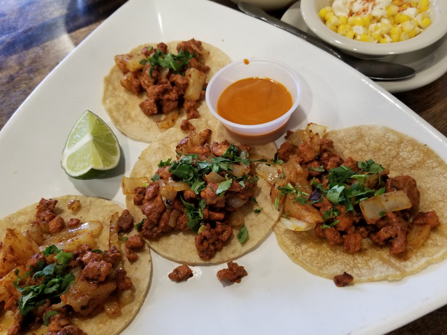 The tacos al pastor at Tacos & Tequila in Mexico are a treat on Tuesday and any day.
[Dave Faries]
