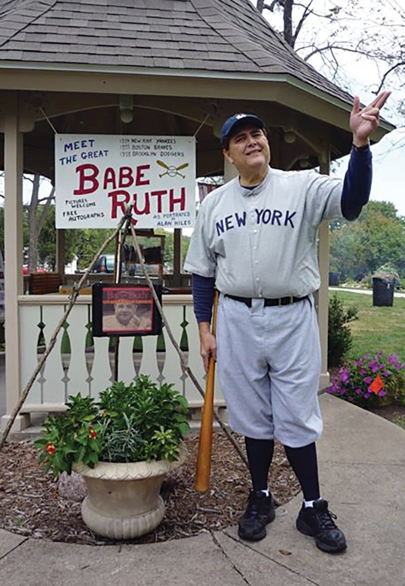 You never know who you'll see at the Walk Back in Time. Among those to appear at past editions was the great Babe Ruth, aka Alan Hiles. [Submitted photo]