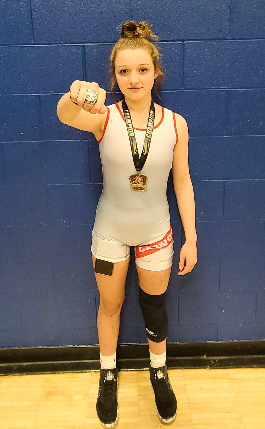 Mexico's Kaylynn Pehle finished first in her weight class June 4 at the offseason Kids of Chaos tournament in Hillsboro.