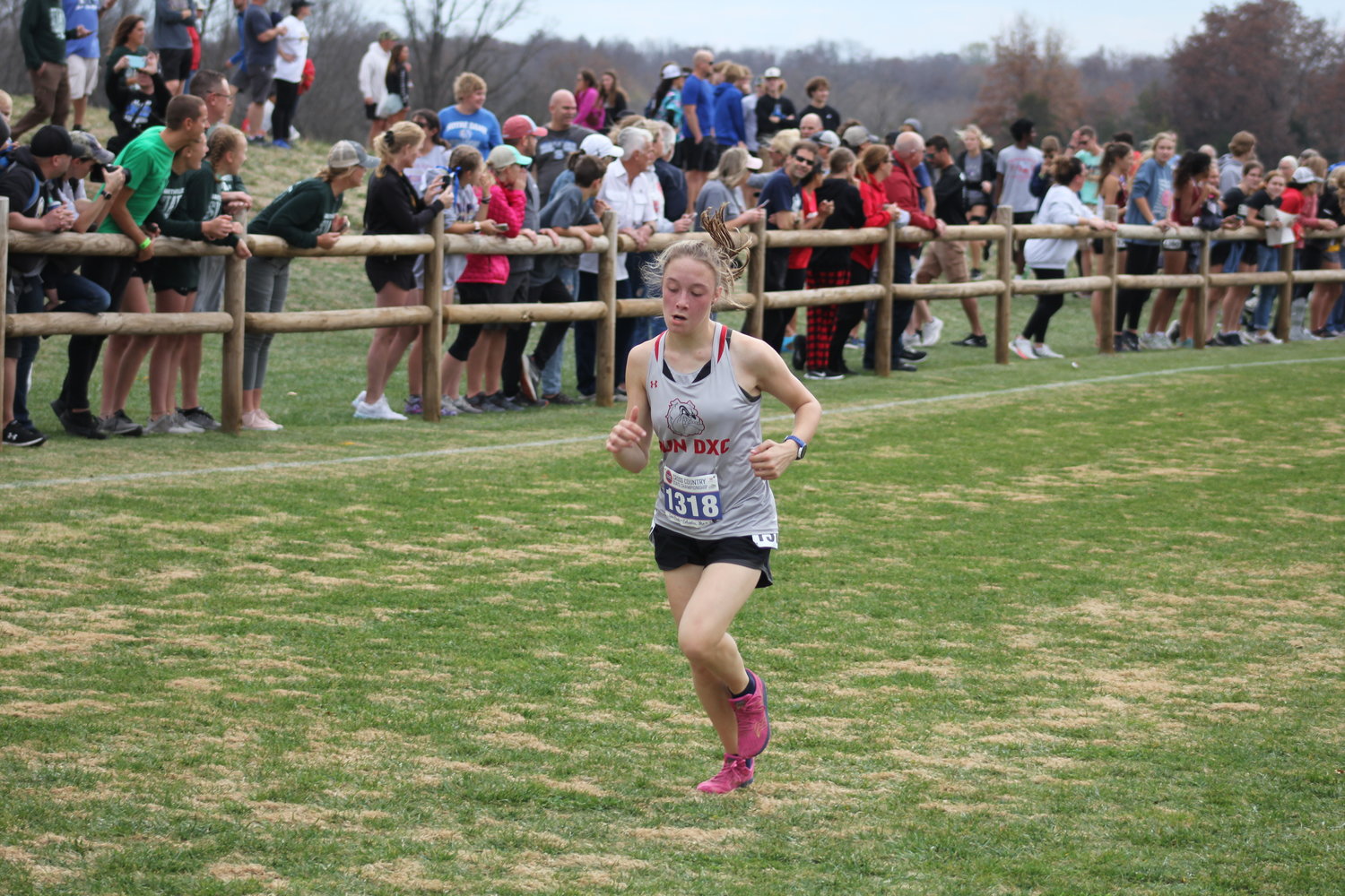 Mexico freshman Maggie Ramsey in the Class 4 girls 5K on Friday