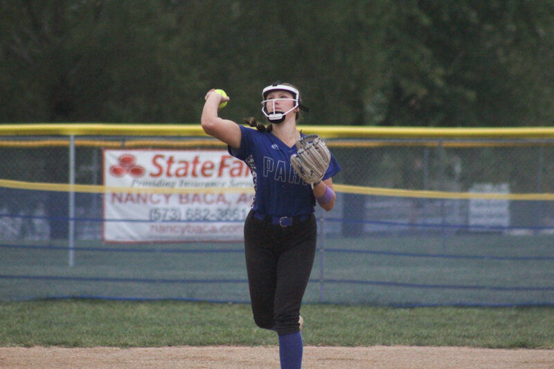 Paris sophomore Reese Sutton makes a throw this season. Sutton earned a bunch of postseason awards, including an all-state selection, and four other Lady Coyotes were recognized for their efforts.