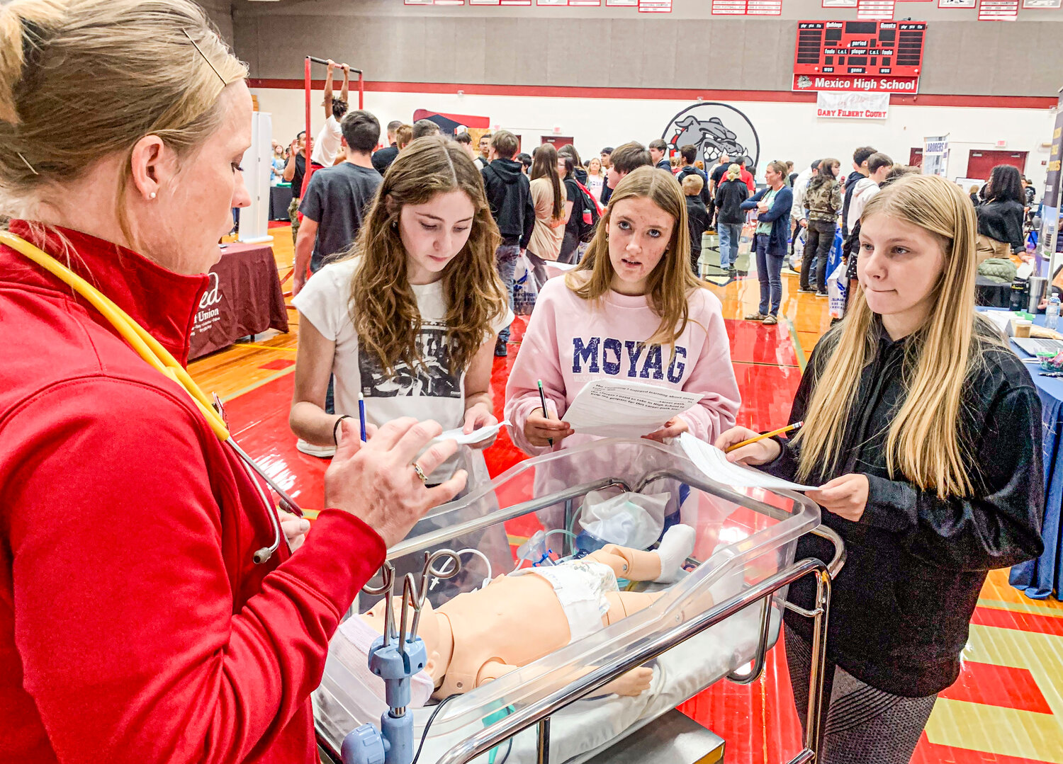 Area high school students got to learn about jobs in the health industry and others at the annual Find Your Path event at Mexico High School on Tuesday, Nov. 14.