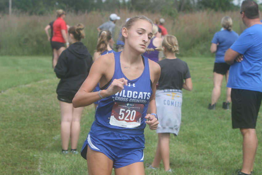 Montgomery County senior Lyric Ford competes in the first mile of the New Haven Invitational on Sept. 3. She won the girls individual race with a time of 19 minutes, 6 seconds.