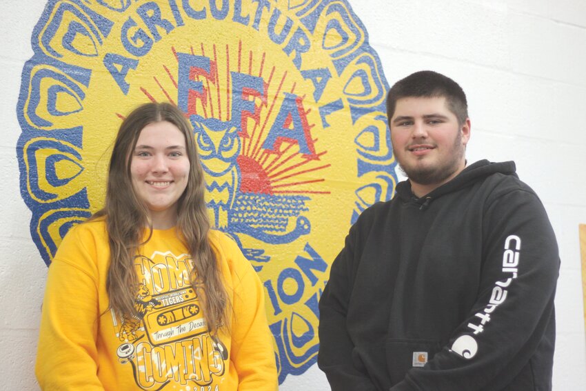 Wellsville-Middletown seniors Jenelle Boeckelman and Caden Gilbert were selected to receive their FFA degrees in April at the Missouri FFA Convention in Columbia.