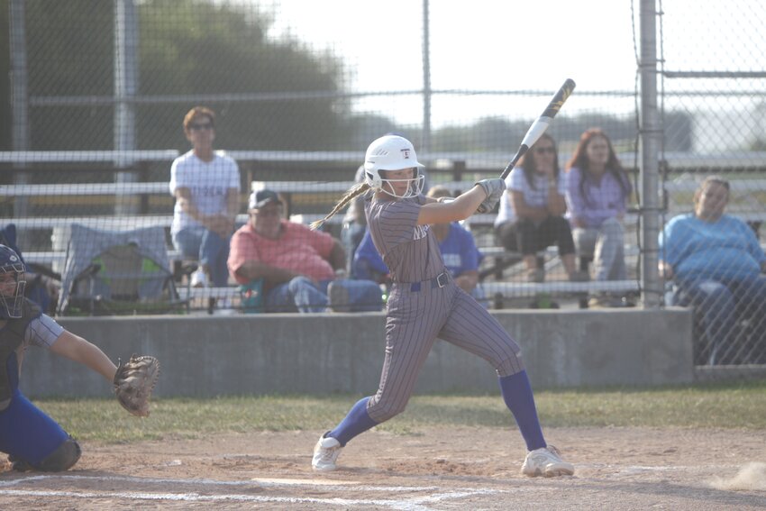 Montgomery County sophomore Jillian Weekley smacked three hits and was the winning pitcher in the Wildcats’ 14-6 win over Clopton on Sept. 19. MCHS improved to 4-1 in Eastern Missouri Conference play.