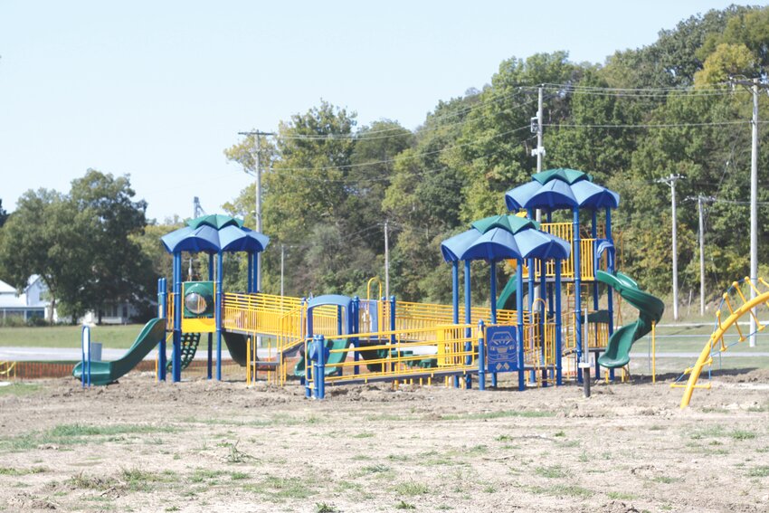 A new playground has been installed at Stiers Memorial Park in Rhineland. It is part of a park project that includes a new pavilion, sidewalks to accessible parking, storm water drainage and safety fencing.